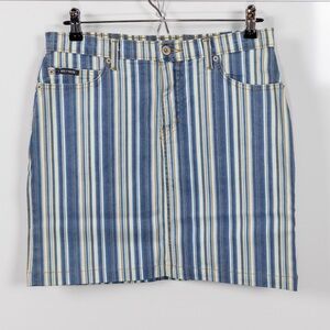 Hollywood Jeans Striped Jean Skirt